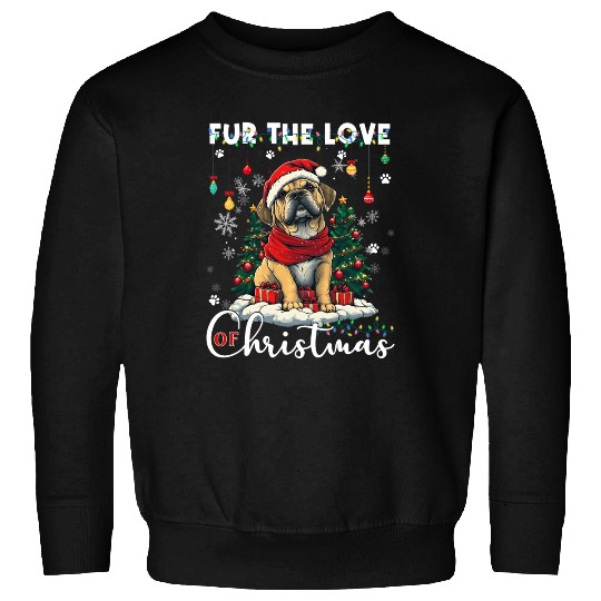Boxer Christmas Tree Lights Decorations Dog Lover Sweatshirts