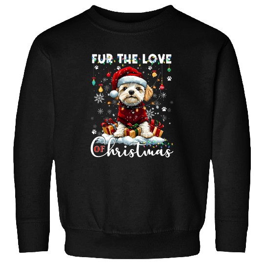 Havanese Christmas Tree Lights Decorations Dog Sweatshirts