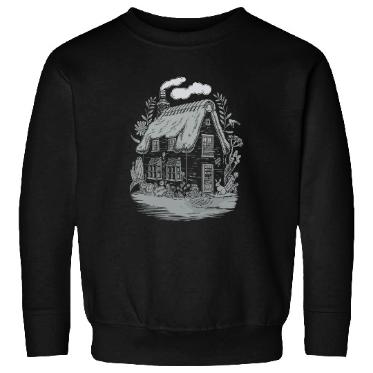 Dark Cottagecore: Cottage in Bloom Sweatshirts