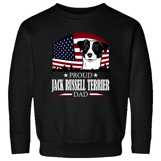 JACK RUSSELL TERRIER DAD AMERICAN FLAG- DOG Sweatshirts