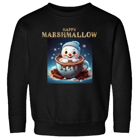 Happy Marshmallow: A Winter Hug in a Mug Sweatshirts