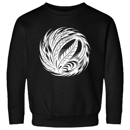 Spiritual Bird Feather Ball Meditation Symbol Sweatshirts