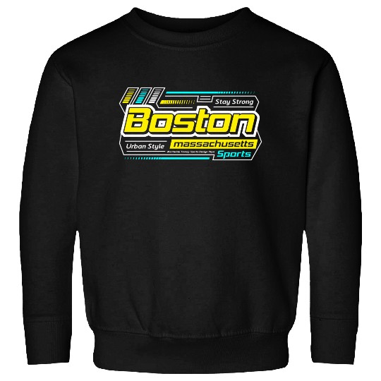 Stay Strong Boston Massachusetts City Yellow Sweatshirts