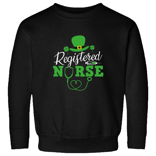 Registered Nurse St Patricks day Shamrock Nursing Sweatshirts