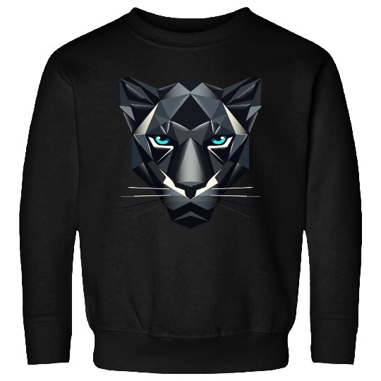 Geometric Black Panther - Power and Elegance Sweatshirts