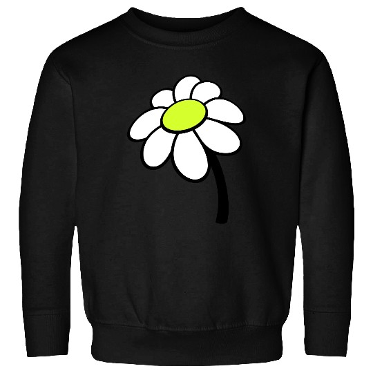 Small Daisy Flower White Decorative Nature Design Sweatshirts
