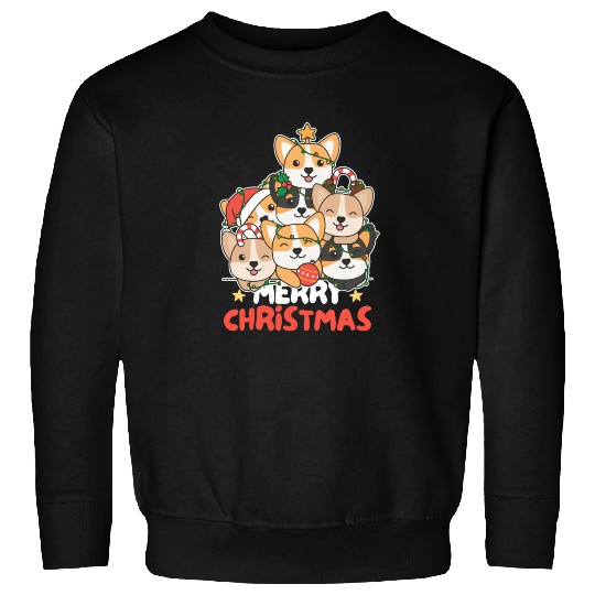 Corgi Christmas Tree Merry Christmas Sweatshirts