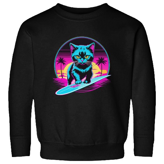 Kitty Surfer Sweatshirts