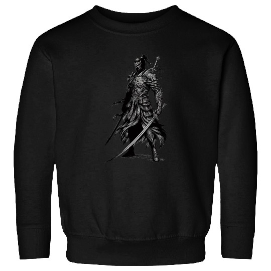Black Warrior Sketch Power Fantasy Art 1 Sweatshirts