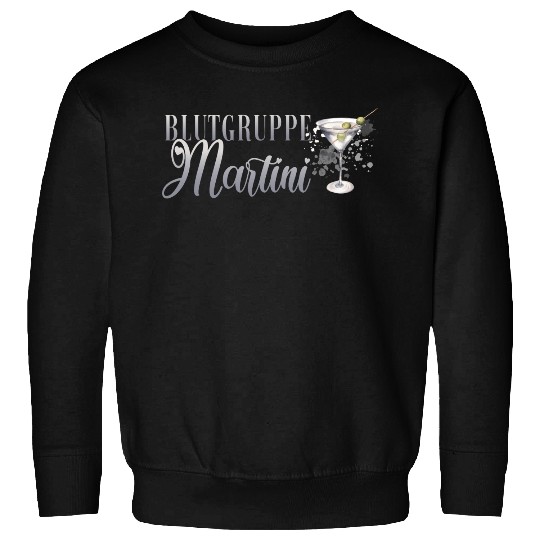 Blutgruppe Martini Cocktail Bartender Sweatshirts