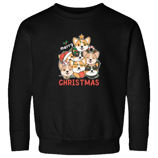 Corgi Christmas Tree Merry Christmas Sweatshirts