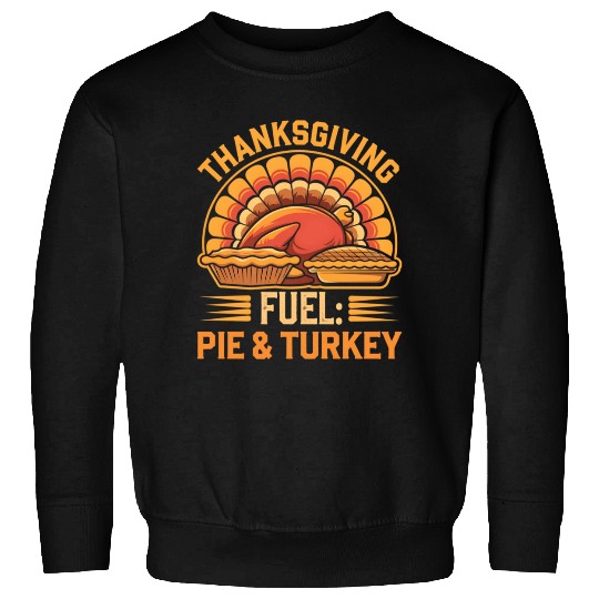 Thanksgiving Feast Vibes: Pie and Turkey Celebrate Sweatshirts
