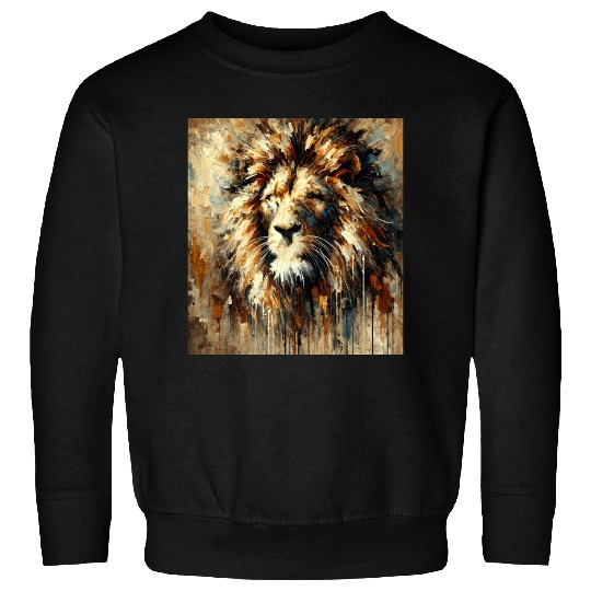 Abstract Lion Face Sweatshirts