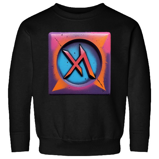Bold Neon Graffiti Symbol Sweatshirts