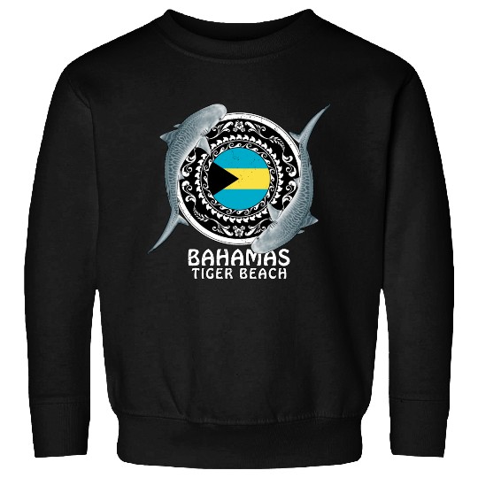 Tiger Beach Bahamas Flag Tiger Shark Bull Shark Sweatshirts