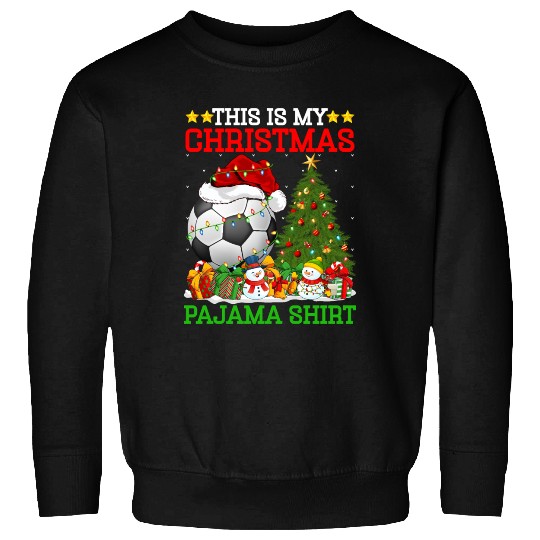 Soccer Christmas Tree Lights Sweatshirts