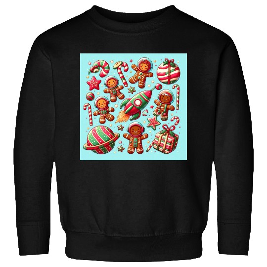 Gingerbread spaceship christmas Sweatshirts