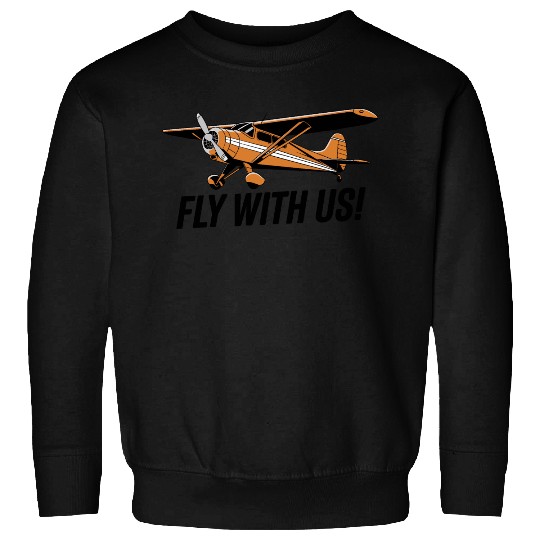 Fly With Us Vintage Pietenpol Airplane Design Sweatshirts