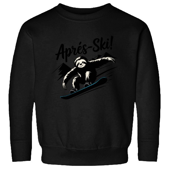 Sloth Funny Animal Snowboard Après-Ski Sweatshirts