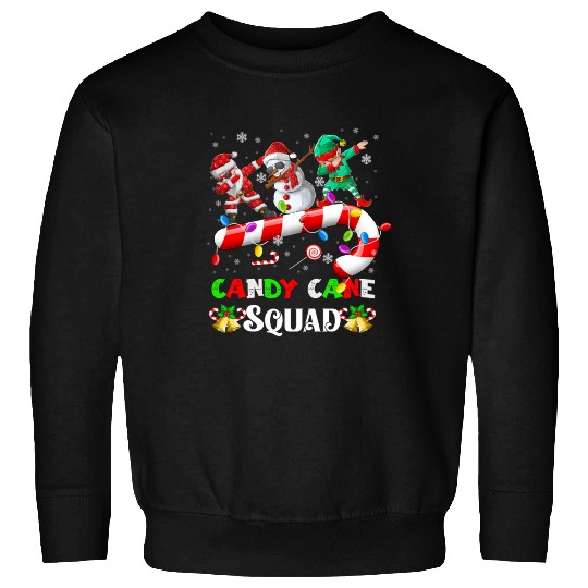 Dabbing Santa Elf Snowman Candy Cane Christmas Sweatshirts