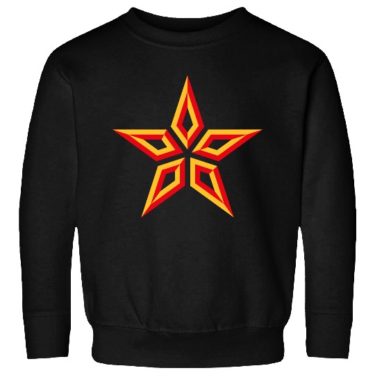 Star Design (Five-Pointed / Yellow Red) Sweatshirts