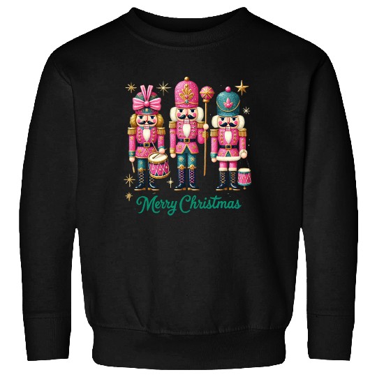 Glitter Nutcracker Friends, Merry Christmas Sweatshirts
