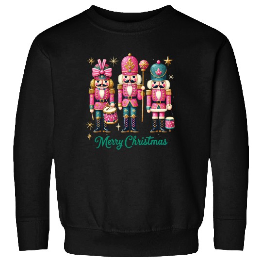 Glitter Nutcracker Friends, Merry Christmas Sweatshirts