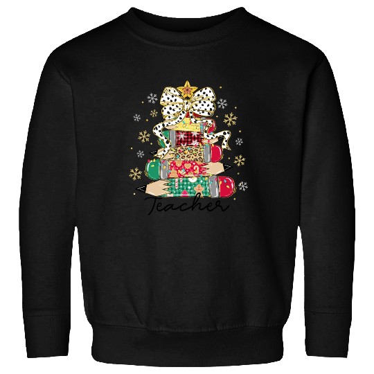 Teacher Pencil Tree, Merry Christmas Sweatshirts