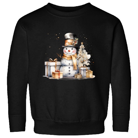 Black Gold Snowman Sweatshirts