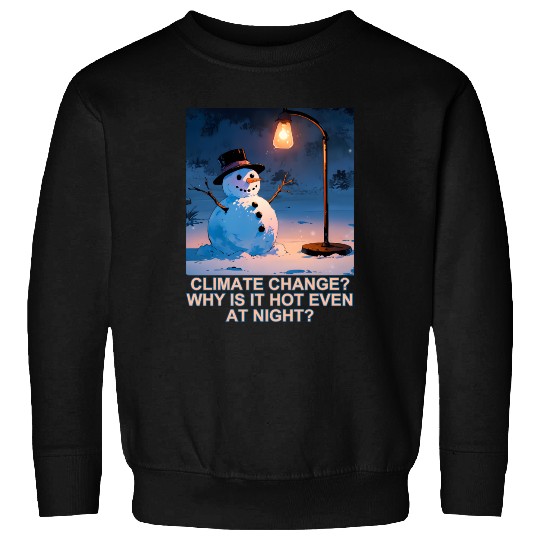 Frosty Snowman Under Street Lights Christmas Sweatshirts