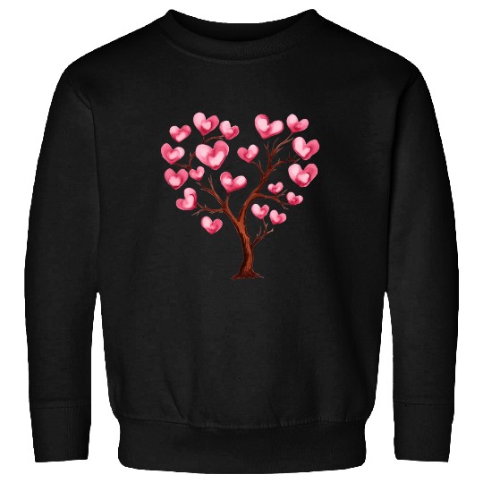 Heart Tree, Valentines Day Sweatshirts