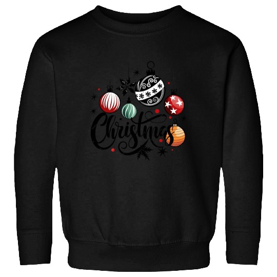 Merry Christmas Festive Ornaments Design Sweatshirts