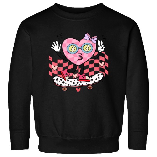 Mama Groovy Heart Sweatshirts