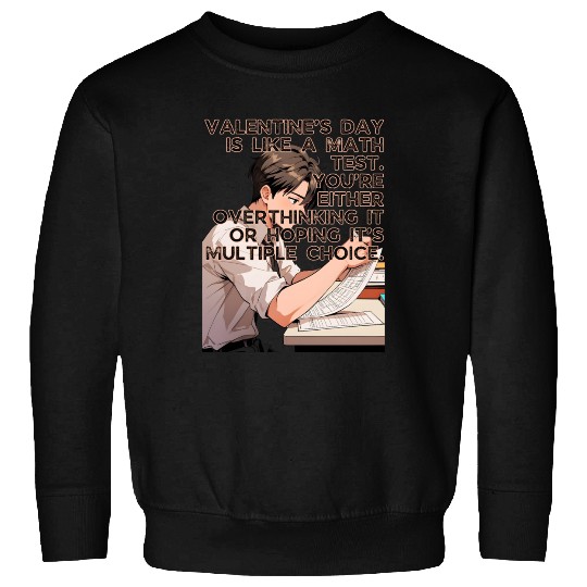 Valentines Math Test Overthinking Multiple Choice Sweatshirts