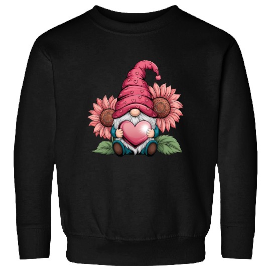 Happy Valentines Gnome with Sunflower Sweatshirts