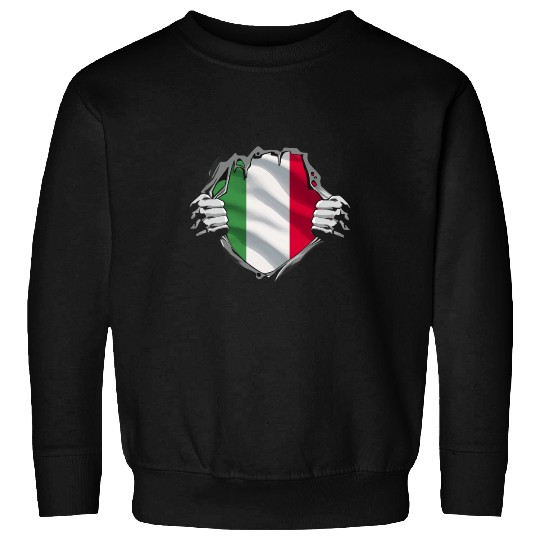 Italian Pride Unveiled: Bold Flag Design Sweatshirts