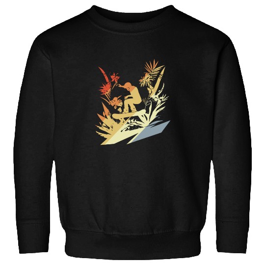Snowboarding Retro Style Sweatshirts