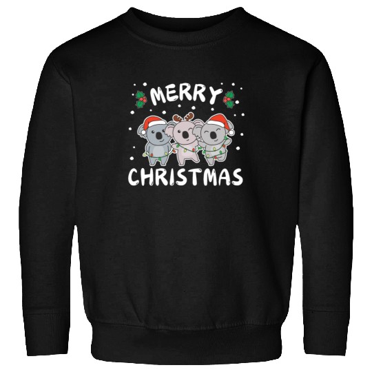 Merry Christmas Cute Koala Festive Lights Koala Sweatshirts