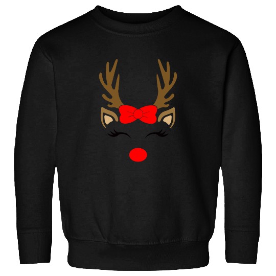 Reindeer girl, Christmas Sweatshirts