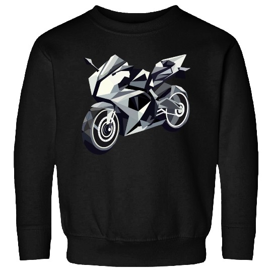 Futuristic motorcycle in geometric design Sweatshirts
