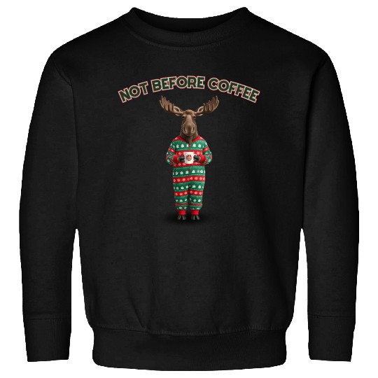 Morning Moose Christmas Sweatshirts