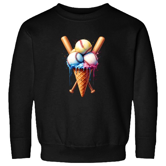 Baseball Ice Cream Sweatshirts
