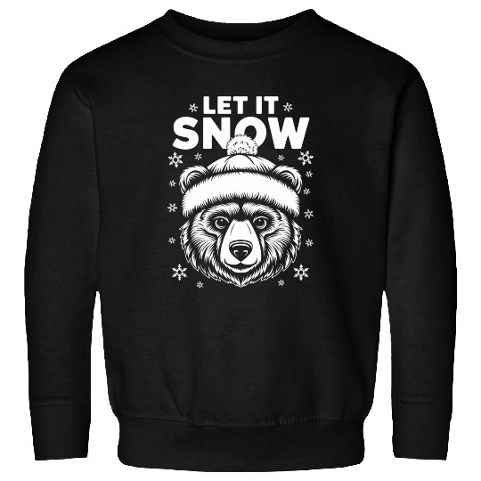 Let It Snow Bear Christmas Sweatshirts, Winter Holiday