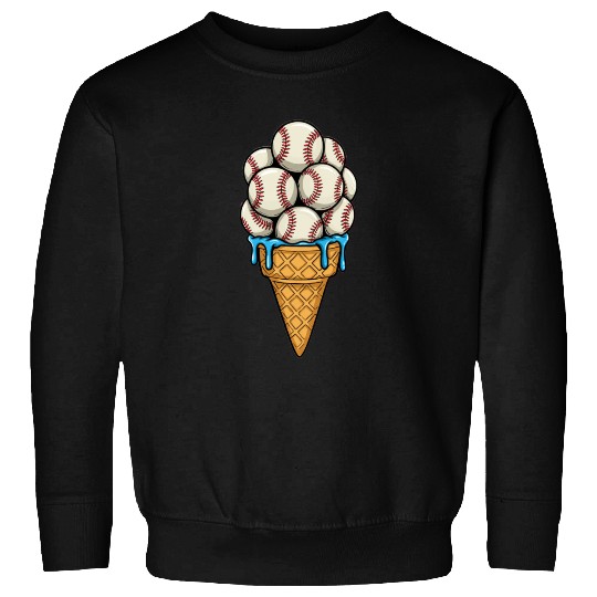 Baseball Ice Cream Cone Sweatshirts
