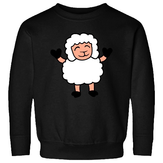 Sheep Baby Standing Cute Cute Lamb Child Happy Fun Sweatshirts