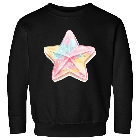 Pastel Star Shiny Bright Colorful Star Sweatshirts