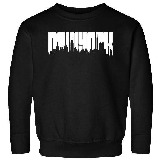 New York Skyline Typography Sweatshirts