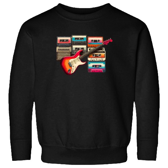 Old guitar and old cassette tape Sweatshirts