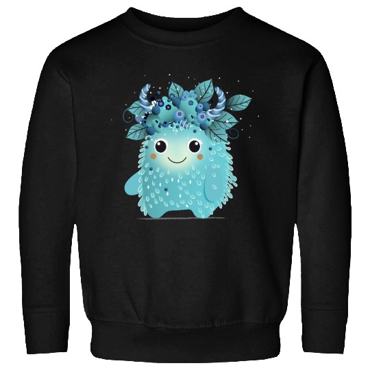 Cute Blueberry Monster - Fruity and Playful Sweatshirts