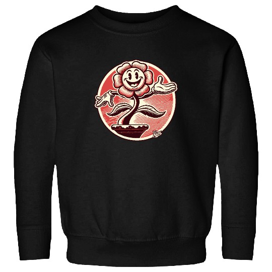 Funny Retro Cartoon Flower Sweatshirts